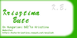 krisztina bute business card